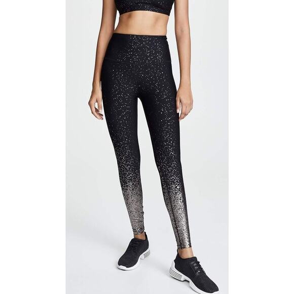 Beyond Yoga Alloy Ombre Leggings High Waist In Black And Silver Size Small - Picture 1 of 9